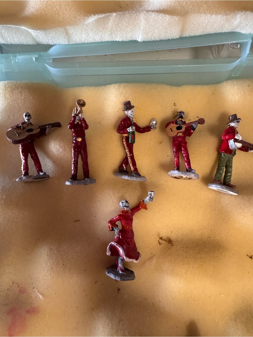 Lemax Red Skeleton Mariachi Band Holiday Figurines